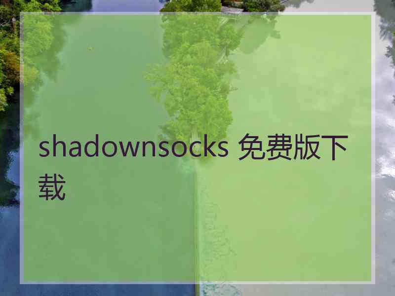 shadownsocks 免费版下载