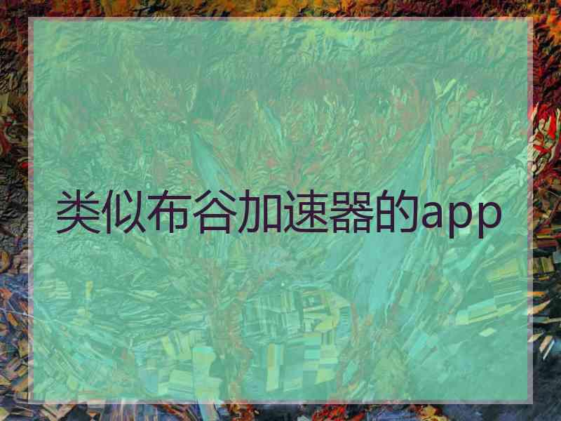 类似布谷加速器的app