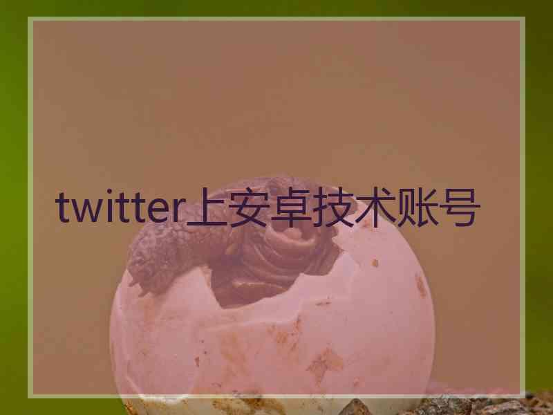 twitter上安卓技术账号