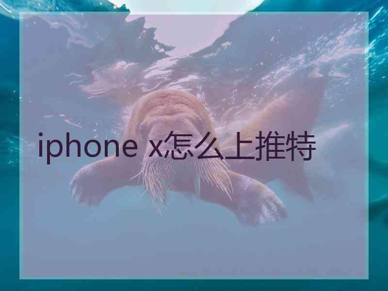 iphone x怎么上推特