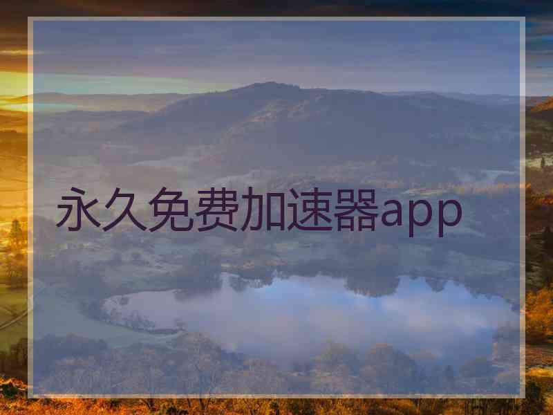 永久免费加速器app