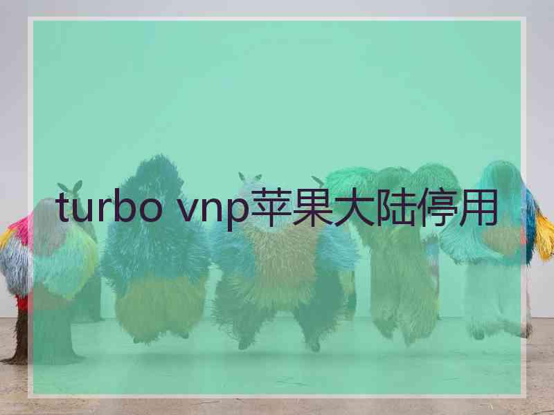 turbo vnp苹果大陆停用