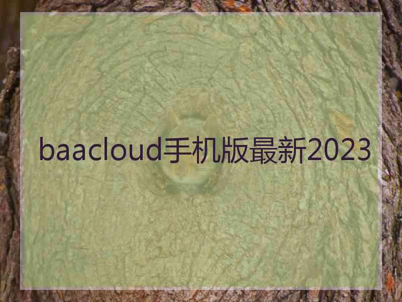 baacloud手机版最新2023