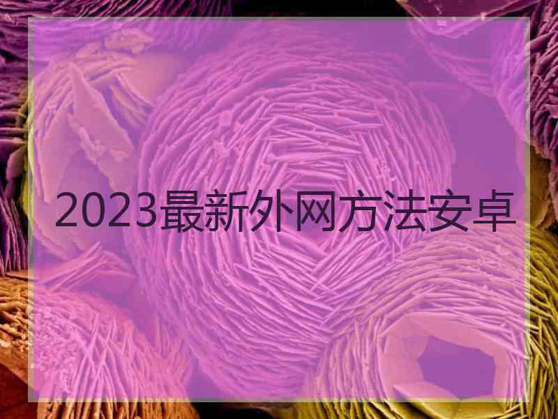 2023最新外网方法安卓