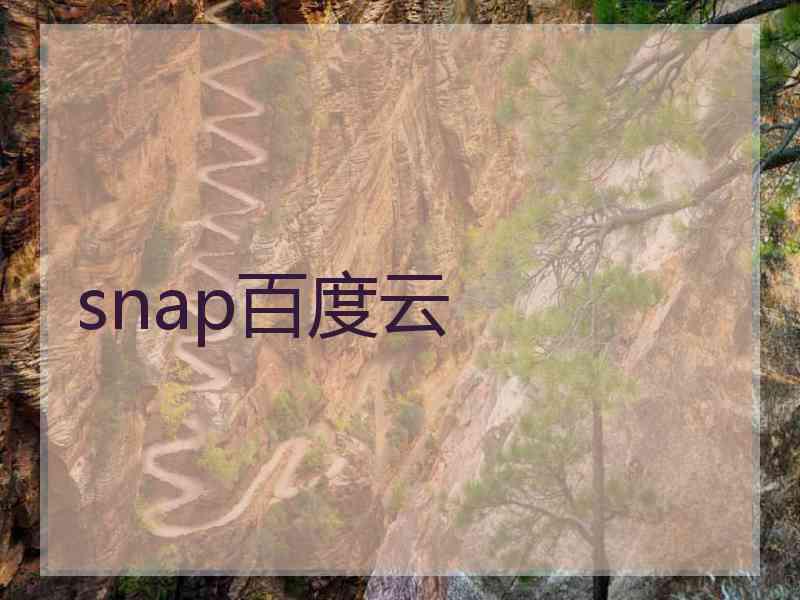 snap百度云