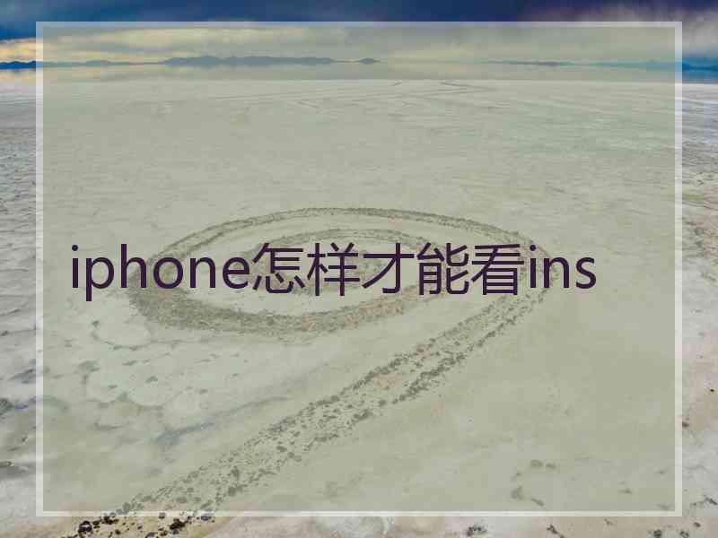 iphone怎样才能看ins