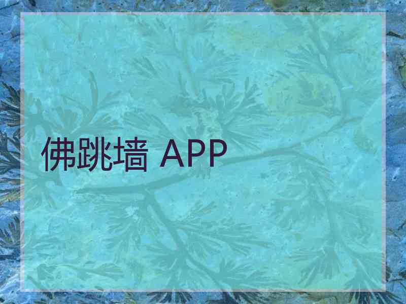 佛跳墙 APP