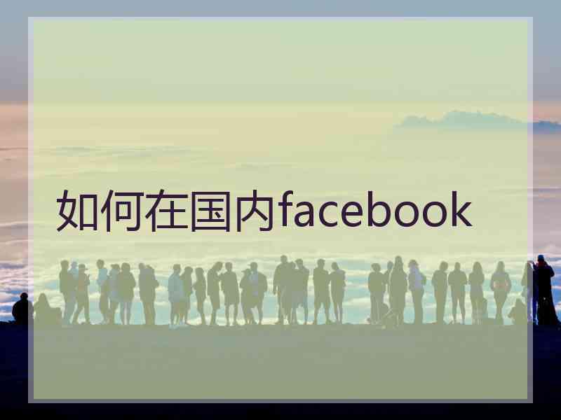 如何在国内facebook