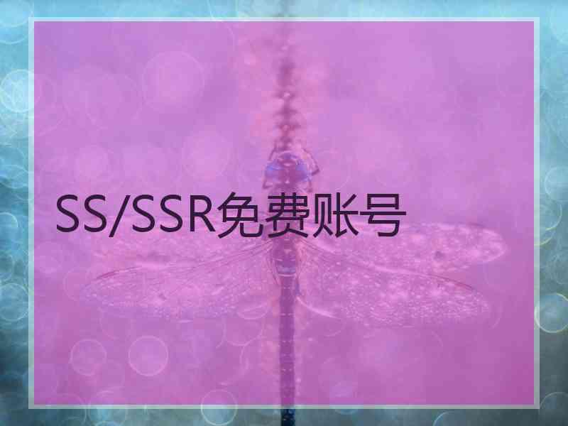 SS/SSR免费账号