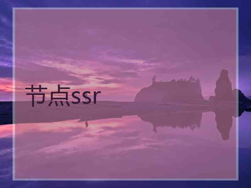 节点ssr