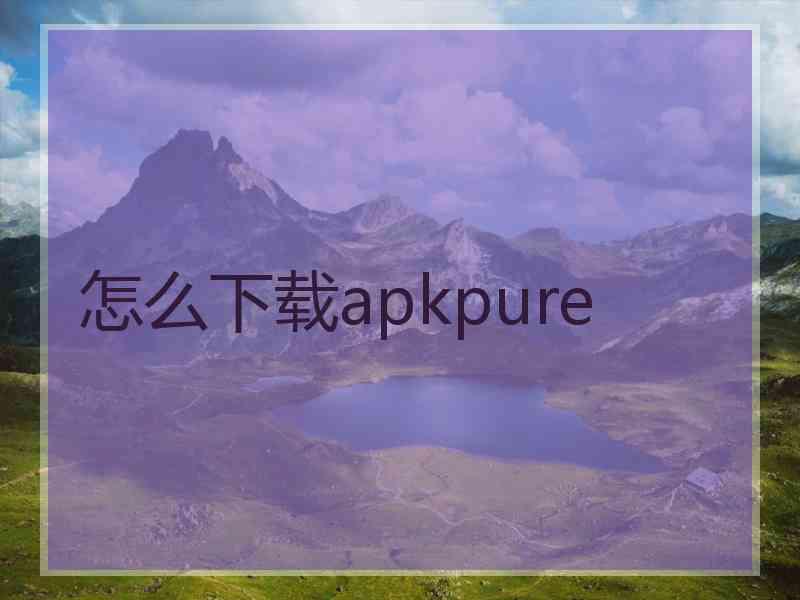 怎么下载apkpure