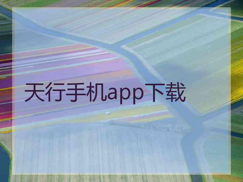 天行手机app下载