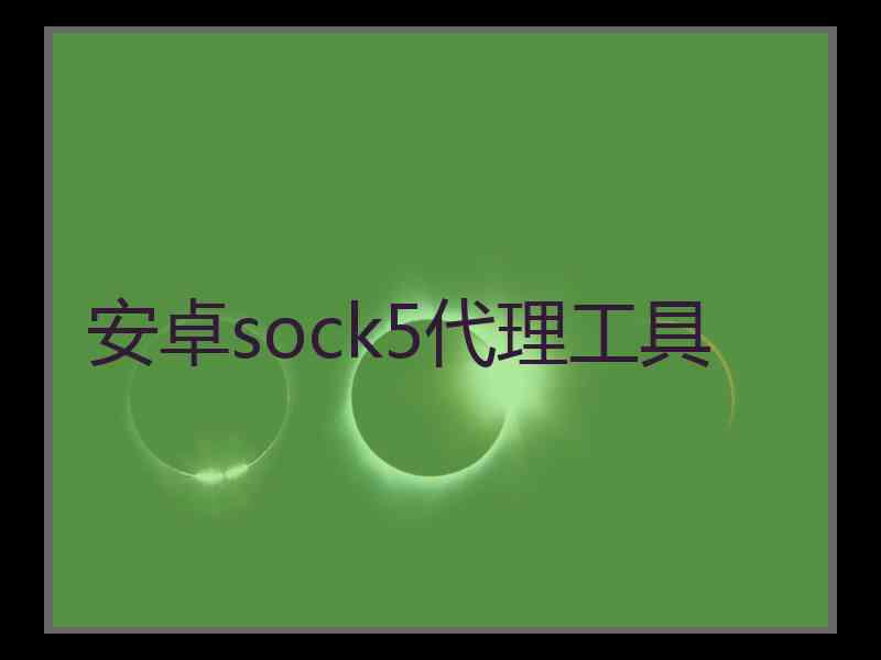 安卓sock5代理工具