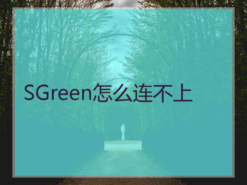 SGreen怎么连不上