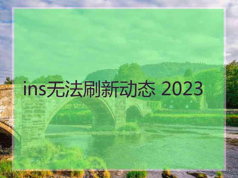 ins无法刷新动态 2023