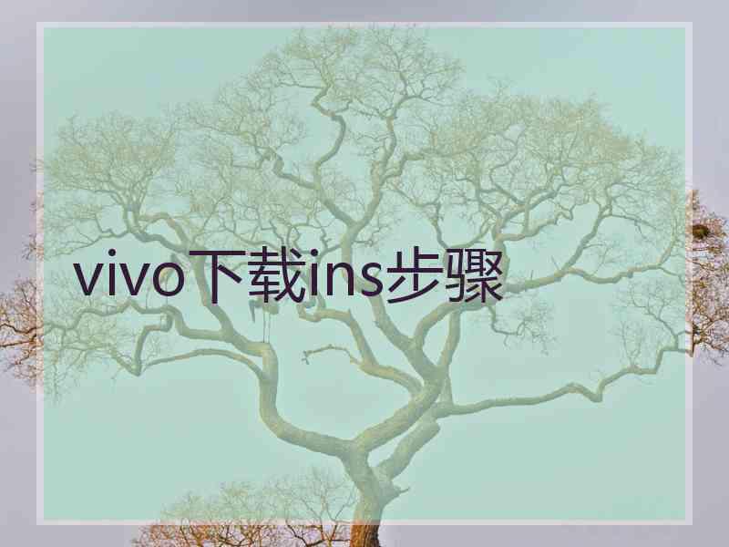 vivo下载ins步骤